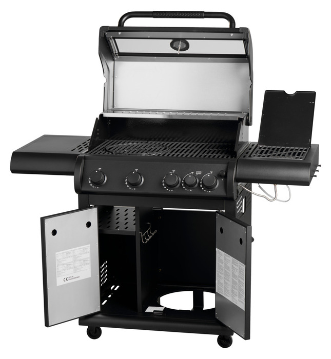 Gasolgrill 4 brännare + 1 sidobrännare 19,6 kW Grillexpert